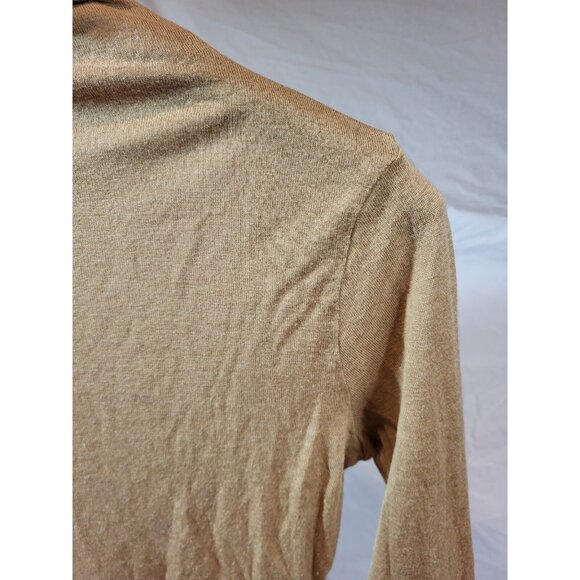 Club Monaco Tan Wool Blend Mock Neck Top Size M - Picture 2 of 4